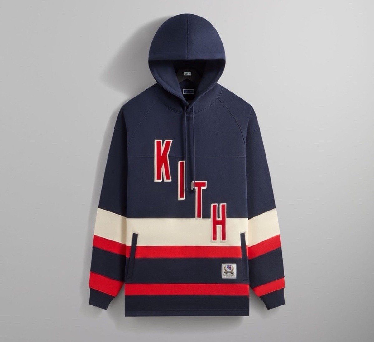 Kith for the New York Rangers Skewed Delk Hoodie Hooded Sweatshirt