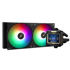 FW 240 Black Argb-240Mm AIO CPU Liquid Cooler,Ips LCD Screen with 320  240 Reso