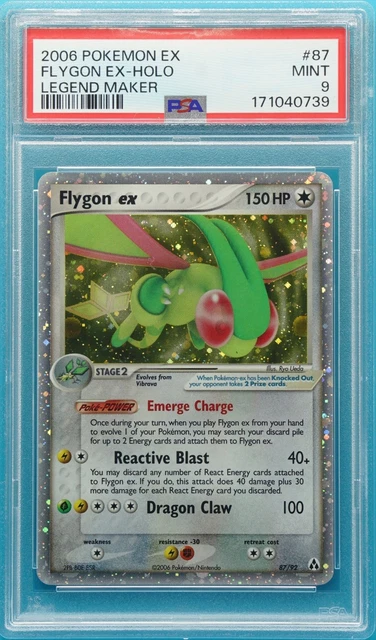 2006 Pokemon EX Legend Maker #87 Flygon ex Holo Ultra Rare MINT PSA 9