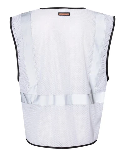 🔥 Kishigo Unisex EV Series Enhanced Visibility Non-ANSI Vest B120-131 White S/M image 3