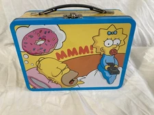 2012 Simpsons Homer Maggie MMM! Donut Sacril-icious! Metal Lunchbox No Thermos