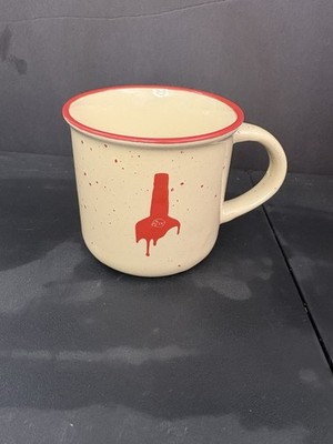 Makers Mark Bourbon Whiskey Ceramic Coffee Cup Tan w/ Red Speckles Sip With Care