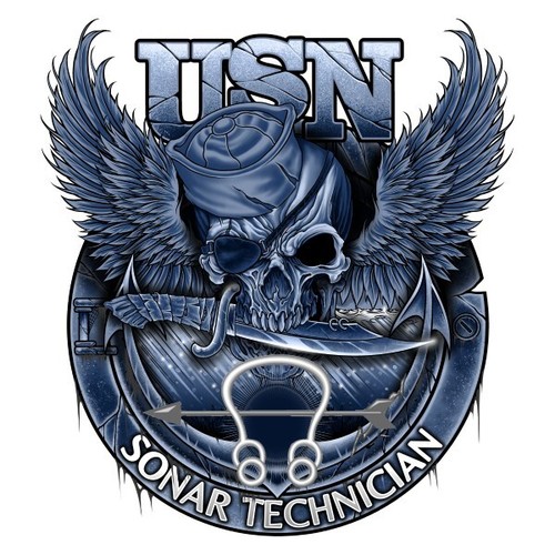Sonar Technician Rate Decal - USN Rate Decal - 4" US Navy Decal