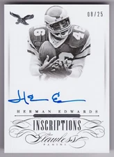 2015 Panini Flawless Herman Herm Edwards Inscriptions Auto 08/25 Eagles