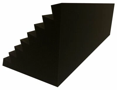 AKUSTIKPUR Akustikschaumstoff Bass Trap 100x30x30 cm Optimierung der Raumakustik Absorber