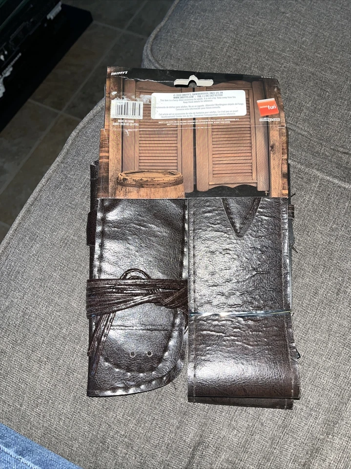 Smiffys Authentic Western Gunman Belt Holster Brown One Size Cowboy Costumes - Image 2 of 2