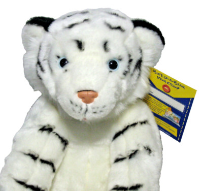 Build a Bear 2013 White Striped Siberian Tiger Stuffed 15in Plush Toy Animal HTF