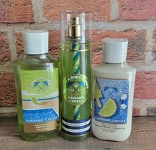 bath and body works poolside cabana shower gel body lotion fragrance mist set