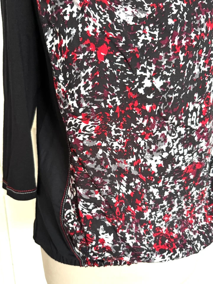 HAUT FLUIDE NOIRE+IMPRIME DEVANT CHRISTINE LAURE TAILLE 1/38 COM9 - Photo 4/4