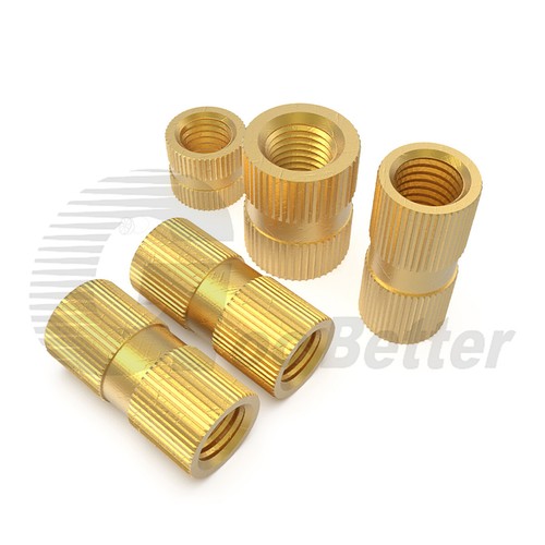 Brass Injection Molding Knurled Thread Inserts Nuts M2 M2.5 M3 M4 M5 M6 ...