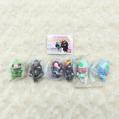 Mobile Suit Gundam figure key chain Lot 6 set mascot rare retro Japan anime m604