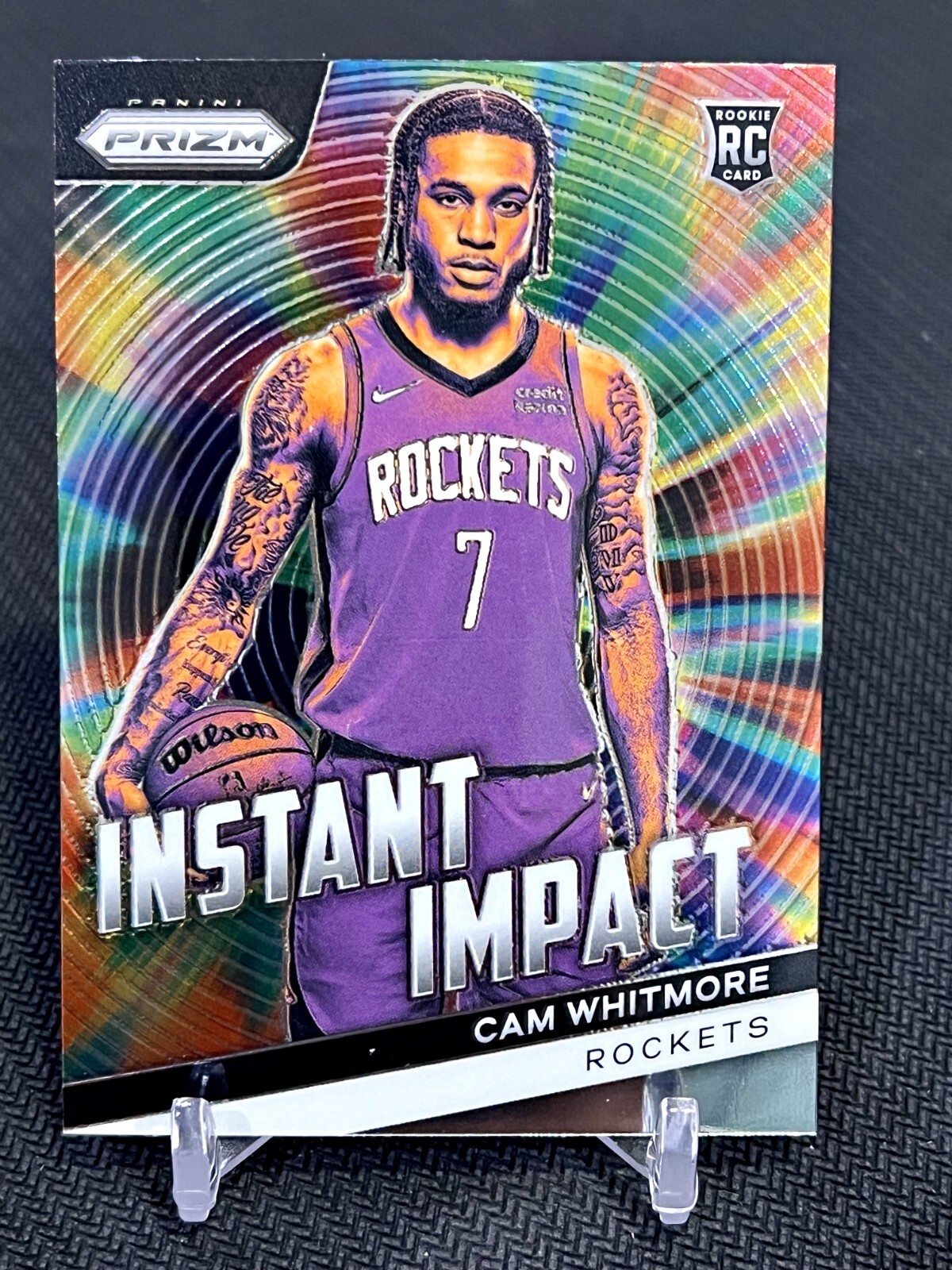 2023-24 Prizm Instant Impact Rookie RC Cam Whitmore Houston Rockets #7