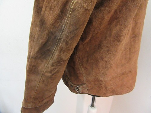 VINTAGE DIESEL USA LEATHER SUEDE BOMBER MOTORCYCLE JACKET SIZE XL - Picture 12 of 20
