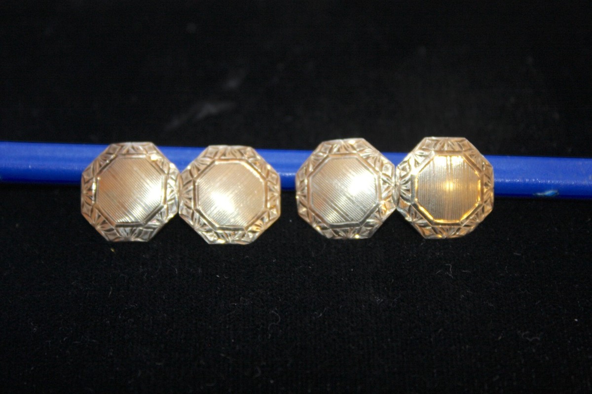 Vintage Set of EEE Stamped 10K Yellow Gold Cufflinks 5 Grams