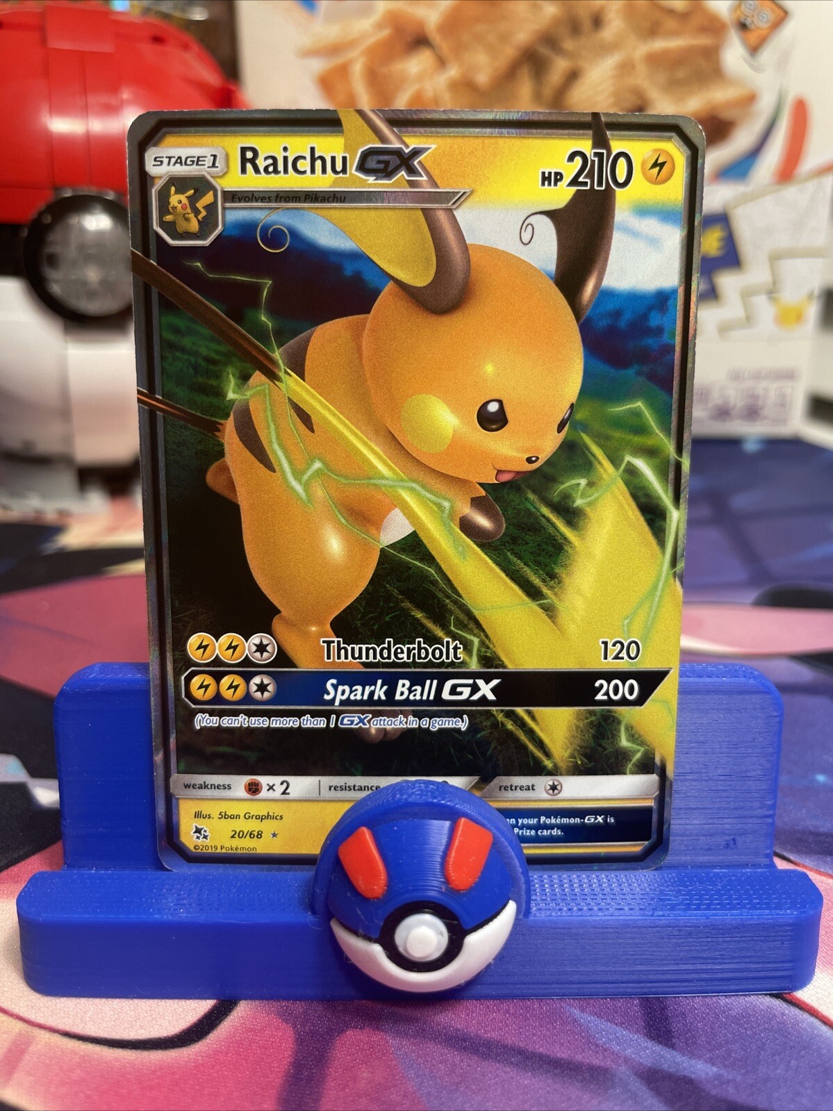Pokemon - Raichu GX 20/68 Ultra Rare Hidden Fates NM