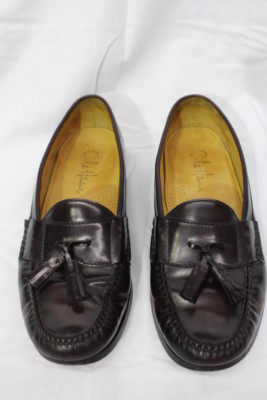 COLE HAAN Brown Leather Pinch Tassel Loafers, Mens Size 9.5D 