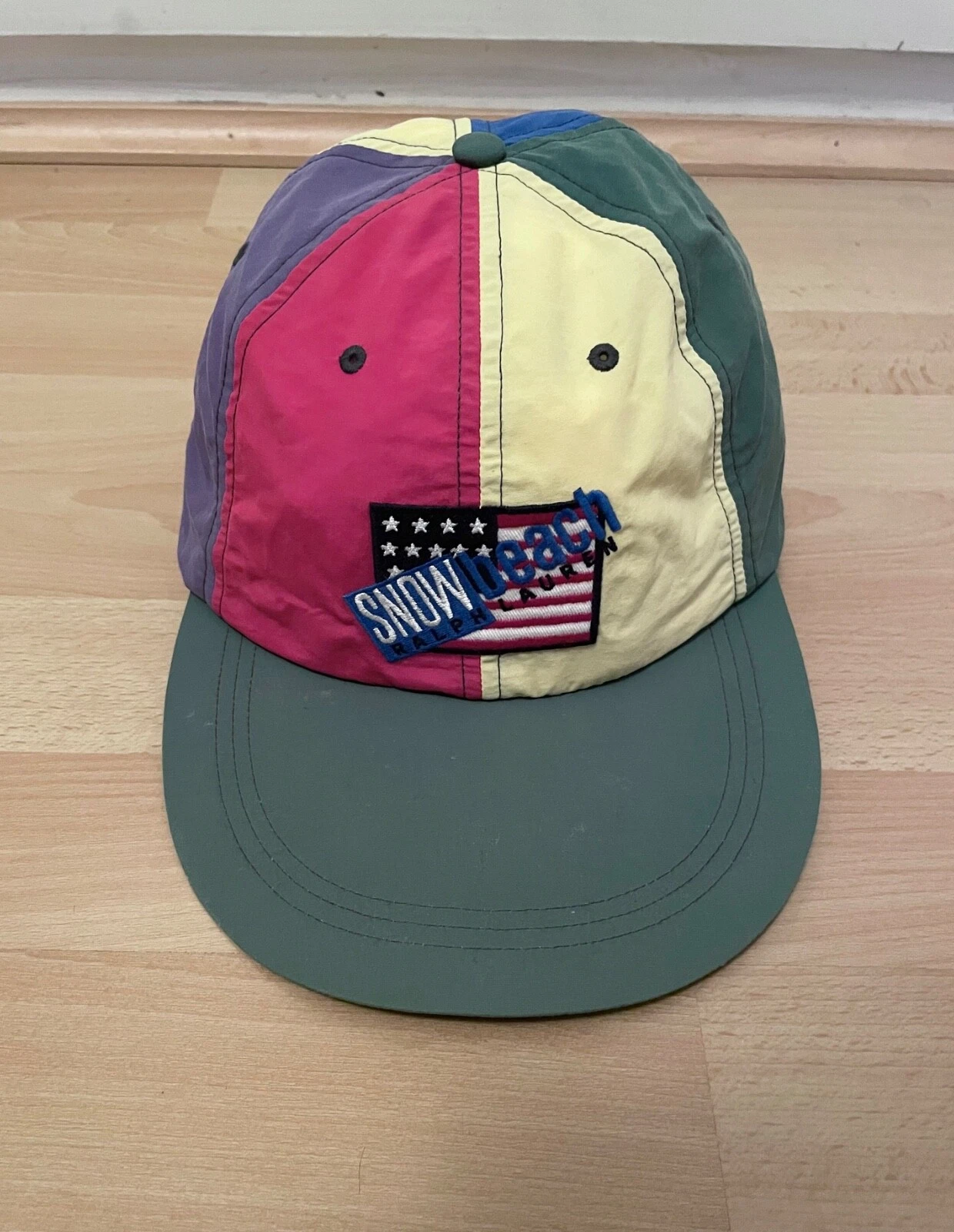 Ralph Lauren Polo Snow Beach Hat Cap Stadium 1992 C Wave Vintage
