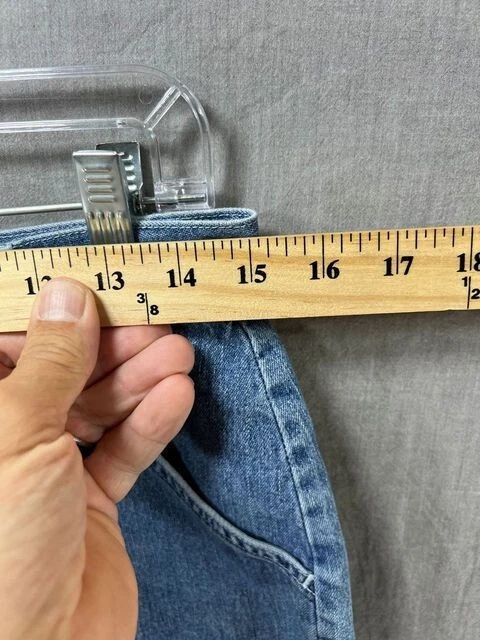 NY Jeans Shorts Womens 10 Blue Cutoff Pocketed Zip Button Belted Ladies - Image 4 of 4