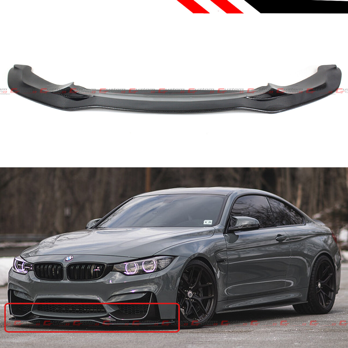 For 15-20 BMW F80 M3 F82 F83 M4 PSM Style Carbon Fiber Front