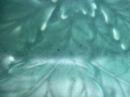 SWINNERTONS Pottery England Art Deco 1930's Green satin glaze dish ACORNS / OAK - Picture 7 of 10