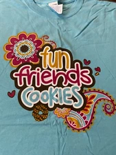GIRL SCOUT Fun, Friends, Cookies T-Shirt blue, multiple sizes
