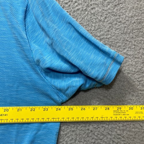 TOMMY BAHAMA V-Neck IslandZone Shirt Blue Mens XL CoolMax Performance Casual - Picture 7 of 7