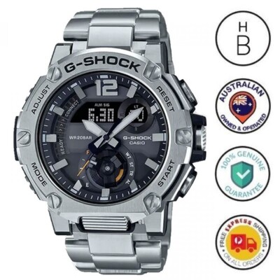 New Casio G-Shock G-Steel Carbon Core Guard Mens Watch Set Ana Digi GSTB300E-5A