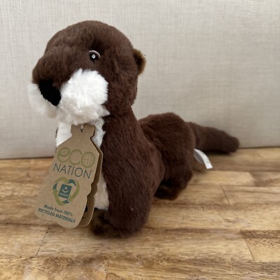 Aurora - Eco Nation - 9.5'' River Otter Plush Animal Brown Cute Playtime Fun