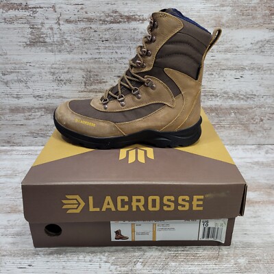 Size 10 LaCrosse 542165 Women's Clear Shot 8'' Brown 800G Dry-Core Boots 