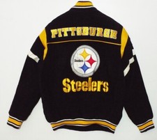 NFL PITTSBURGH STEELERS LEATHER SUADE FOOTBALL JACKET G-III - MEDIUM - EX. COND.