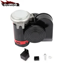 For Motorcycle Car Truck SUV Electric Dual Tone Compact Air Horn Kit 12V 130DB