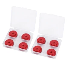 8Pcs CAMVATE Red Lock Nut Thumbwheel Knurl Edge with 1/4"-20 Female Thread