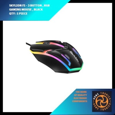 SKYLION F1 RGB, 3 TASTEN, SCHWARZE GAMING MAUS