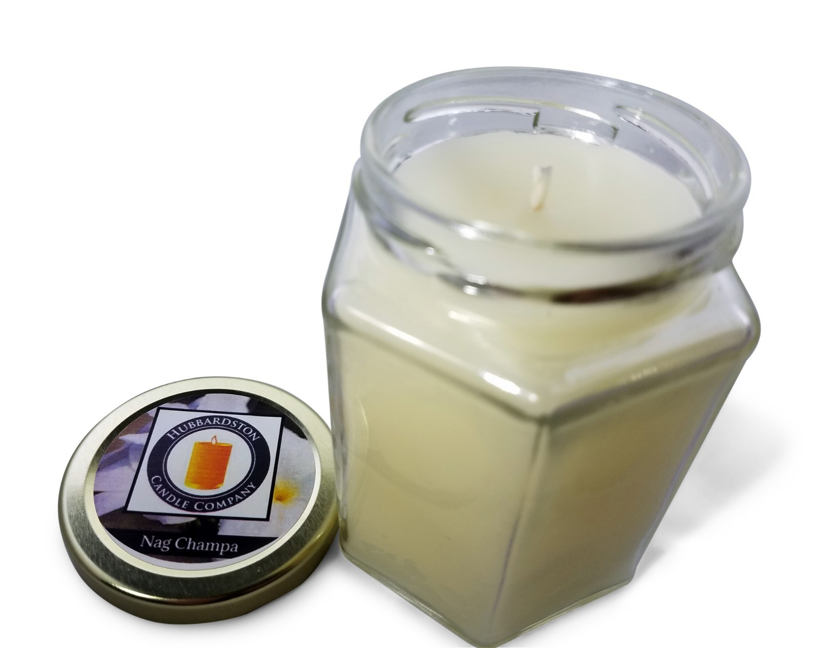 Nag Champa Scented 100 Percent  Beeswax Jar Candle, 12 oz  