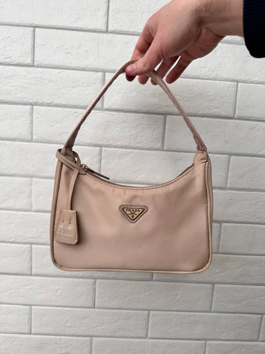 Vintage Prada Re-Edition 2000 Nylon Shoulder Mini Bag Logo