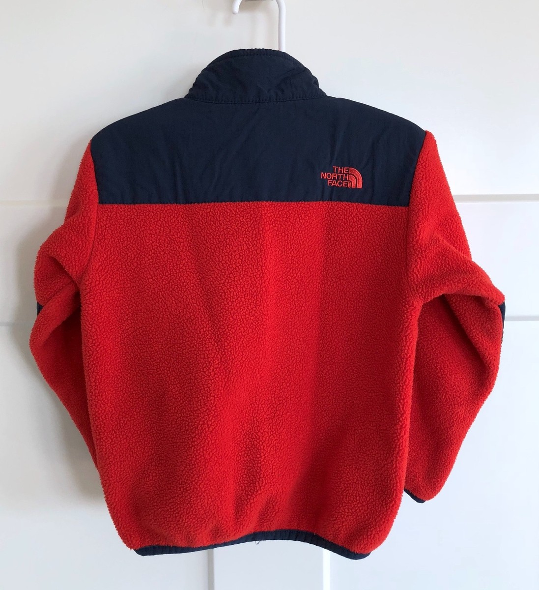 The North Face toddler 3T red blue fleece zip up jacket sweatshirt