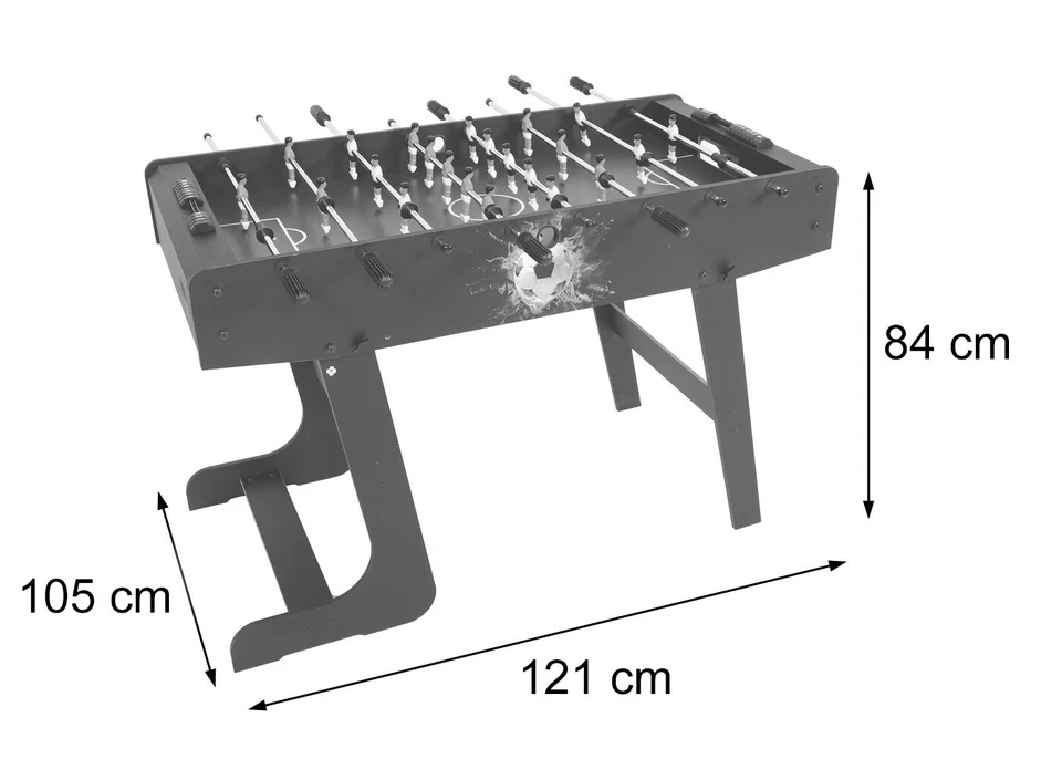 Tischkicker London, Kicker Kickertisch Tischfussball, klappbar - Bild 4 von 4