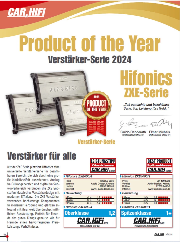 Hifonics Zeus ZXE4000/1 1-Kanal 2000 Watt RMS Verstärker Auto Endstufe digital - Bild 2 von 3