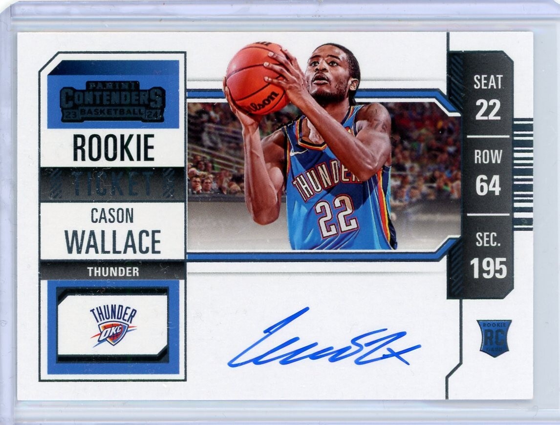 2023-24 Panini Contenders Rookie Ticket Autograph #123 Cason Wallace