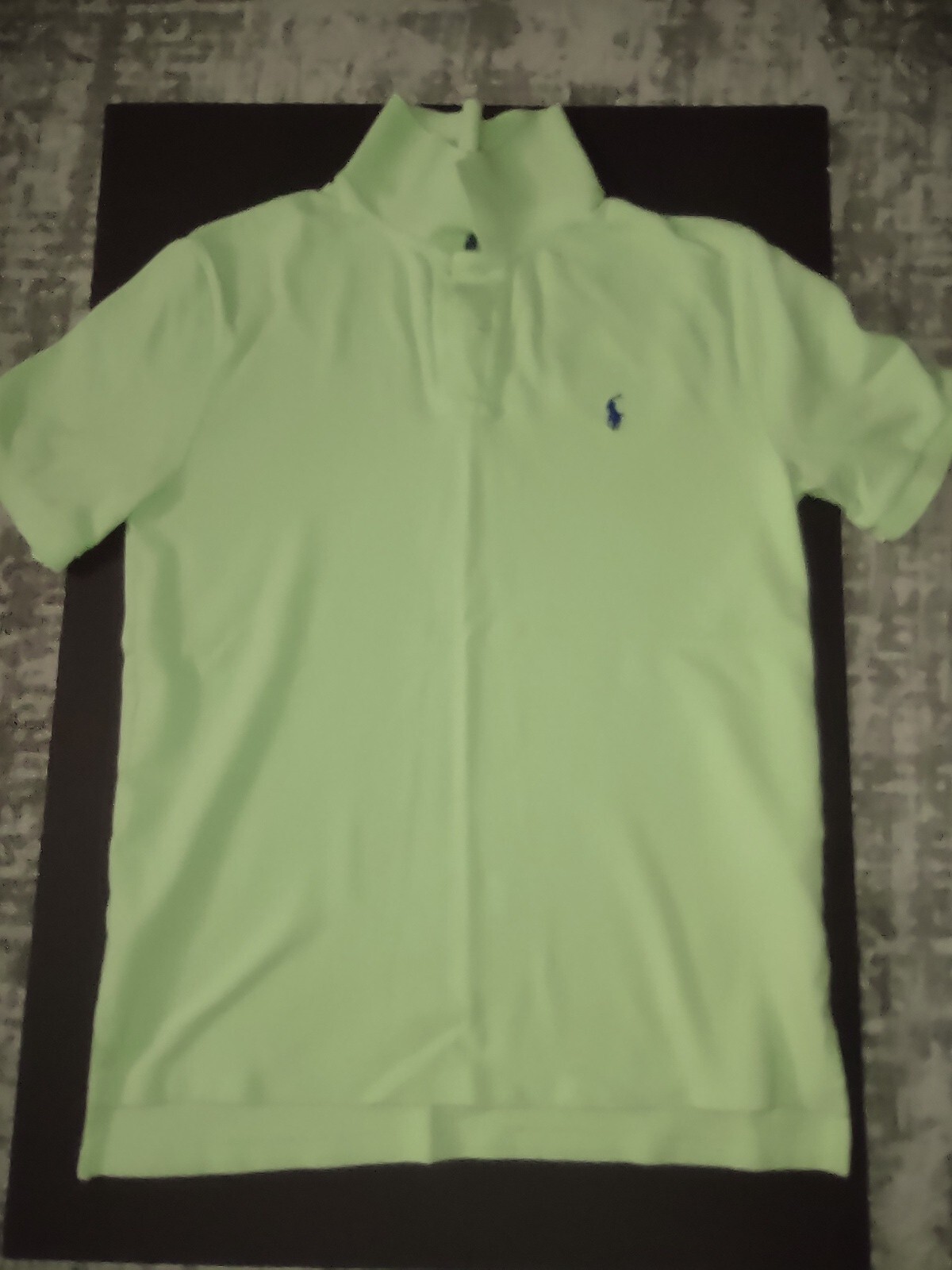 RALPH LAUREN POLO  - BOY'S Lime Green MESH POLO SHIRT - SIZE: LARGE (14-16)