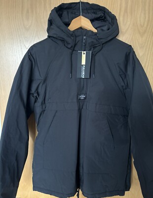 PULL BEAR Mens Padded Quilted Slip Over Jacket Black M