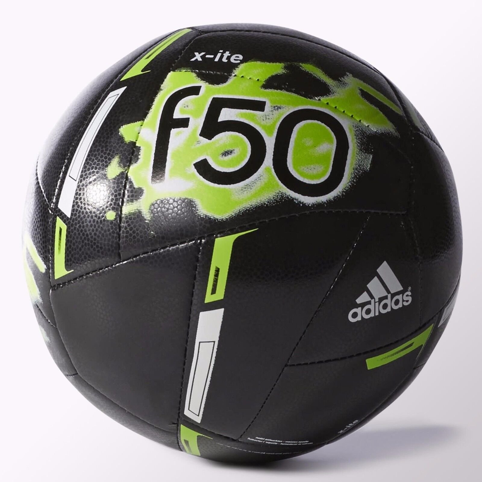 gisteren Trouwens Pellen Adidas Performance F50 X-ite Soccer Ball Size 5 Core Black Neon Green  M36910 | eBay