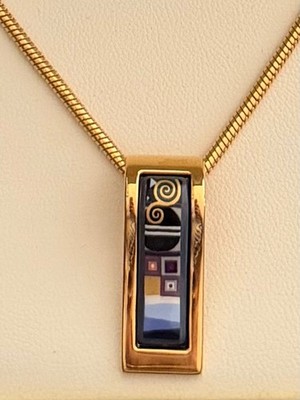 Frey Wille Anhänger  Hommage an Gustav Klimt incl. Schlangenkette