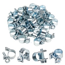 32Pcs 1/8" Mini Fuel Line Clamps, 5/16"13/32" Dia 810mm Fuel Injection Gas Li...