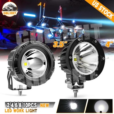Powerful Spot 3.5'' & 4'' Round LED Work Light Pods Off-Road Driving Truck ATV UTV