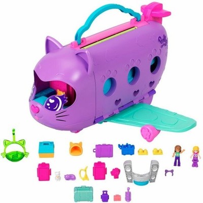 Mattel Polly Pocket Kitty Plane Flugzeug Spielset Figuren