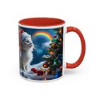 Cute Cat Coffee Mug: Personalized Christmas Gift, Custom Name Holiday Cup