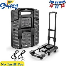 Folding Hand Truck 500lbs, Portable Heavy Duty Dolly Cart, 6 Wheels