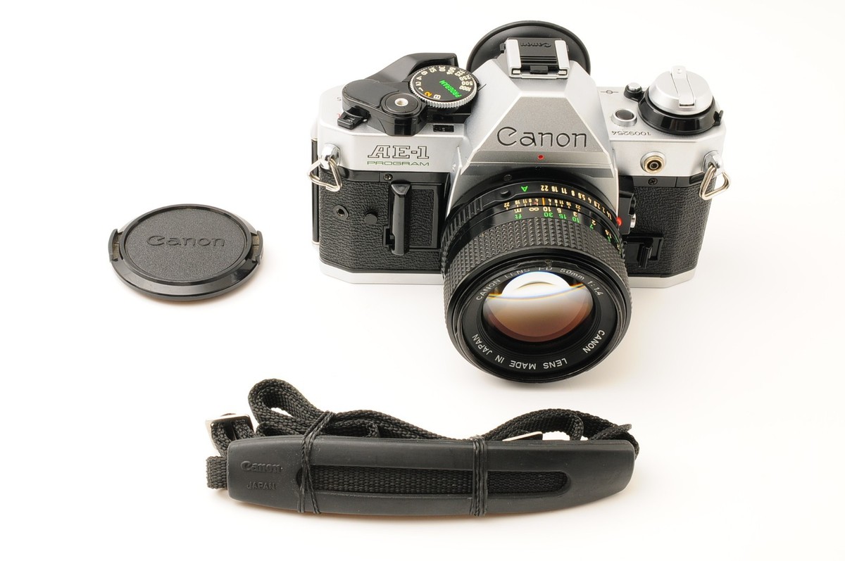 NEAR MINT】Canon AE-1 Program Film Camera + NEW FD NFD 50mm f1.4