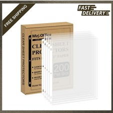 Page Protectors for 3 Ring Binder Heavy Duty 8.5 x 11 Inch Clear 200 Pack